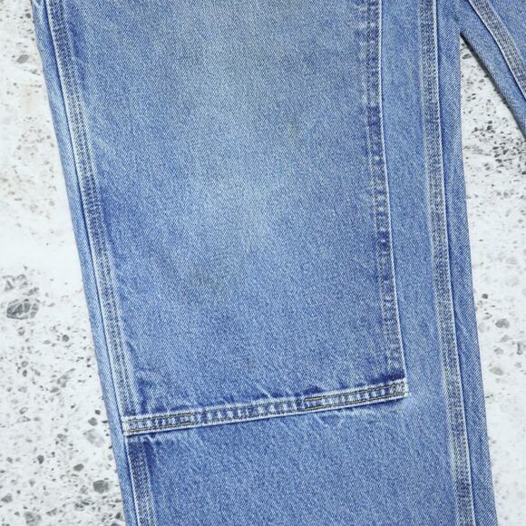 Vintage Carhartt B73 DST Faded Blue Jeans Denim Double Knee Carpenter Pant 36x29 - Picture 8 of 16